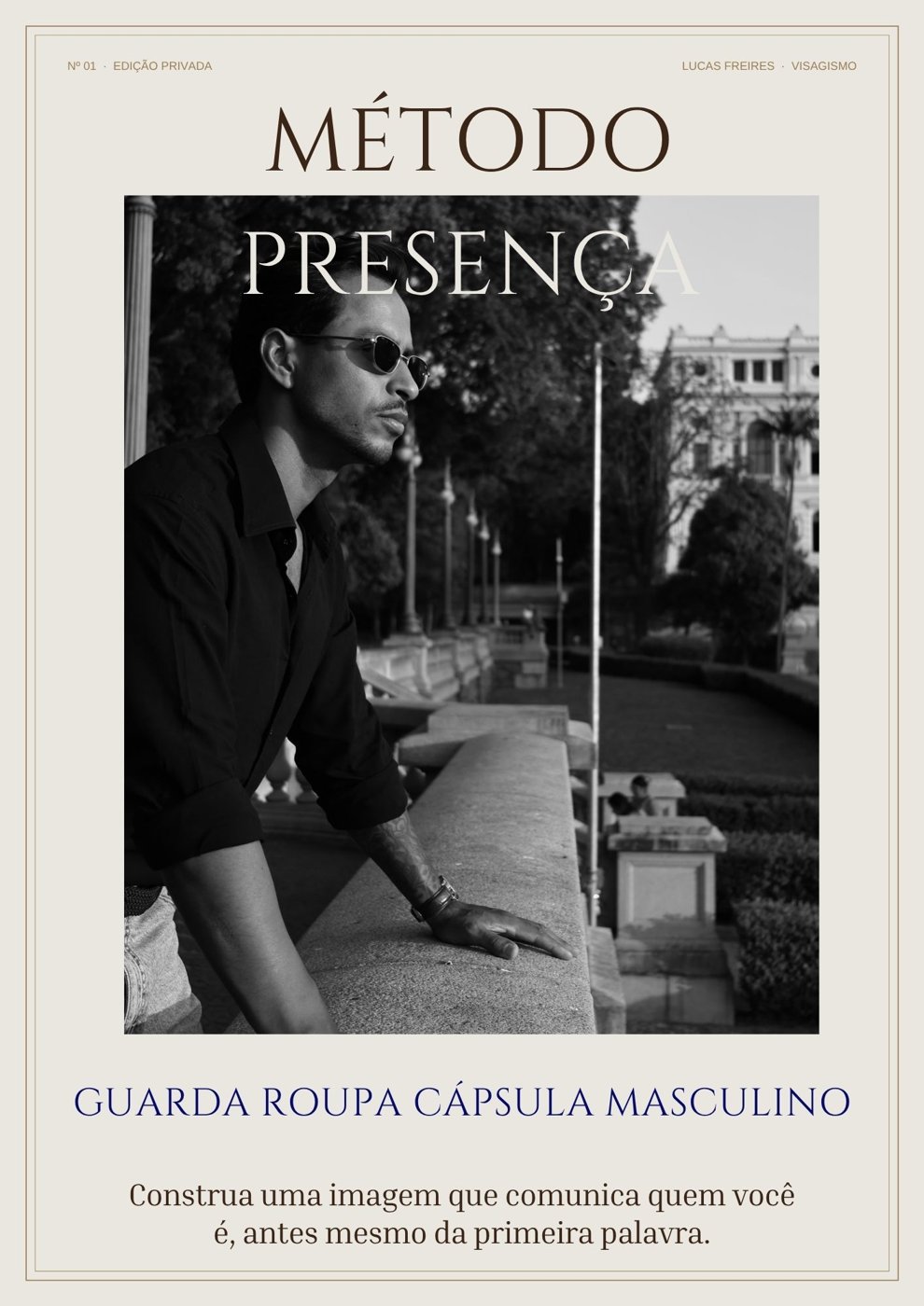 Capa do e-book Método Presença: Guarda-roupa cápsula masculino, por Lucas Freires